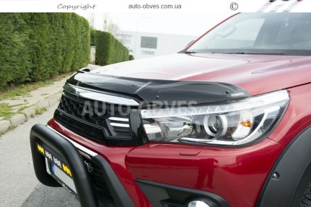 Дефлектор капота мухобойка Toyota Hilux 2015-2020 - тип: турция фото 7