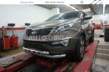 Bumper protection Kia Sportage 2010-2015 - type: model with plates фото 2