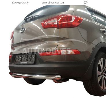 Kia Sportage rear bumper protection - type: single pipe фото 0