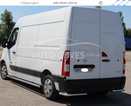 Rear bumper protection Nissan NV400, Opel Movano, Renault Master - type: single corners фото 3
