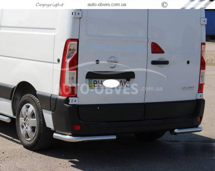 Rear bumper protection Nissan NV400, Opel Movano, Renault Master - type: single corners фото 1