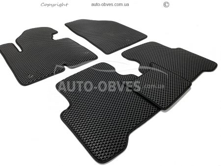 Floor mats Hyundai Santa Fe 2013-2016 black 5 pcs - type: Eva фото 0