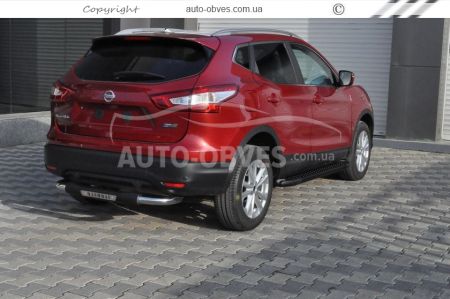 Боковые подножки Nissan Qashqai 2014-2017 - style: BMW, цвет: черный фото 3