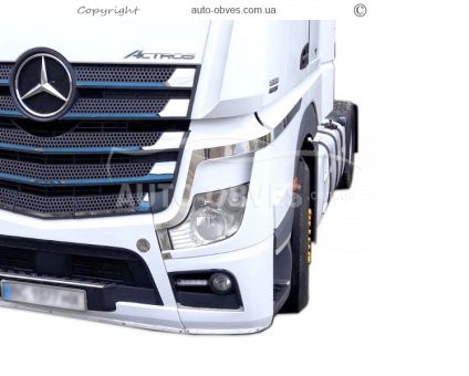 Накладки на фары + на двери Mercedes Actros MP4 2011-2018 фото 3