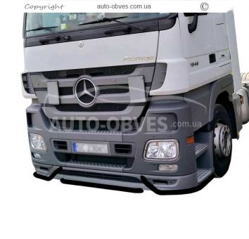 Защита бампера Mercedes Actros MP3 - цвет: черный - дополнительная услуга: уст диодов -> 3-5 рабочих дня фото 0