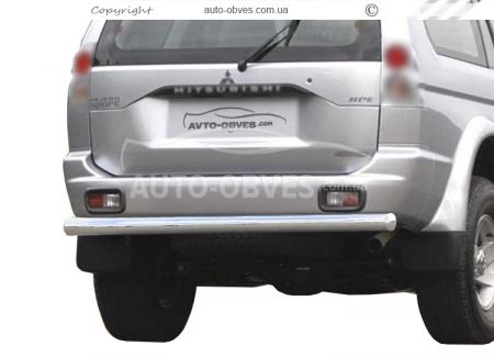 Mitsubishi Pajero Sport I rear bumper protection - type: single pipe фото 0