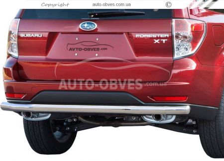 Subaru Forester rear bumper protection - type: single pipe фото 0