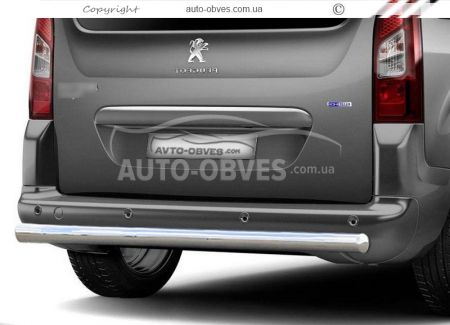 Rear bumper protection Opel Combo 2019-... - type: single pipe фото 0