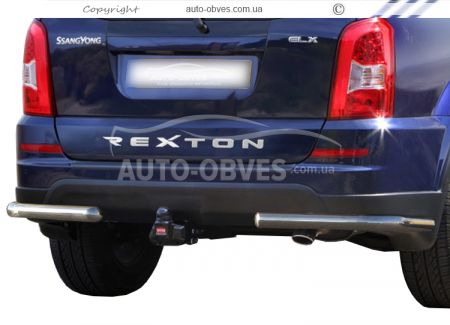 Захист заднього бампера Ssangyong Rexton - тип: кути одинарні фото 0