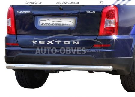 Ssangyong Rexton rear bumper protection - type: single pipe фото 0