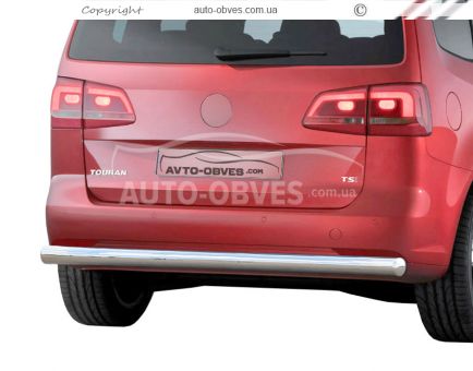 Rear bumper protection Volkswagen Touran 2010-2015 - type: single pipe фото 0