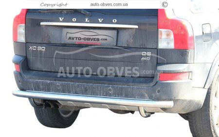 Vovlo XC90 rear bumper protection - type: single pipe фото 0