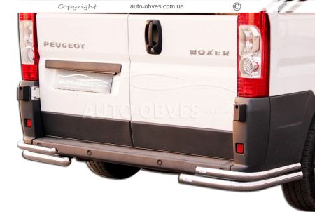 Rear bumper protection Ducato, Boxer, Jumper - type: double corners фото 0