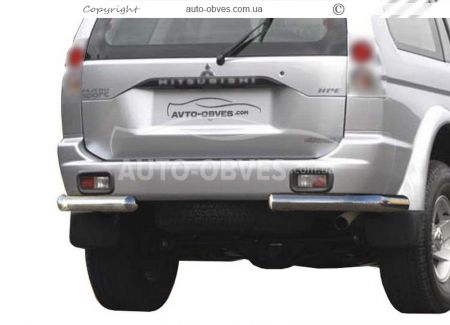 Mitsubishi Pajero Sport I rear bumper protection - type: single corners фото 0