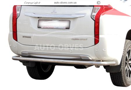 Rear bumper protection Mitsubishi Pajero Sport 2016-2019 - type: Ø60 mm фото 0