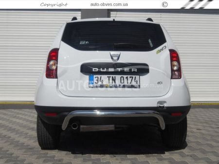 Renault Duster rear bumper protection - type: U-shaped фото 1