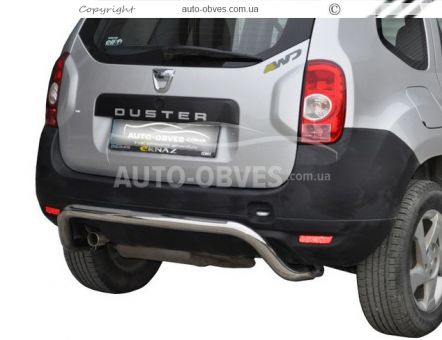Renault Duster rear bumper protection - type: U-shaped фото 0