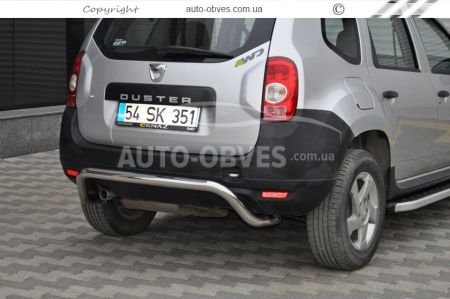 Renault Duster rear bumper protection - type: U-shaped фото 2