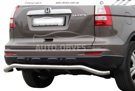 Защита заднего бампера Honda CRV 2007-2012 - тип: изогнутая труба модельная фото 0