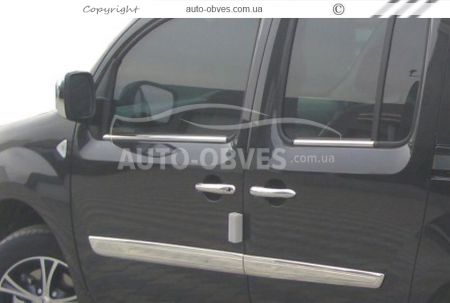 Renault Kangoo glass outer edging stainless steel 4 pcs фото 2