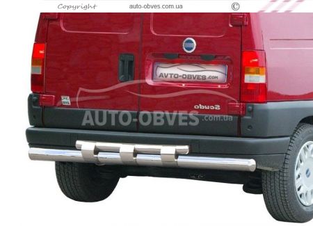 Rear bumper protection Scudo, Expert, Jumpy, 806 - type: model, with plates фото 0