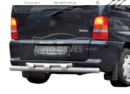 Mercedes Vito rear bumper protection - type: model, with plates фото 0