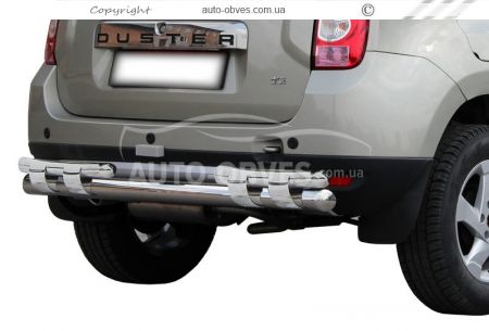 Защита бампера Renault Duster - тип: на пластинах, без парктронников фото 0