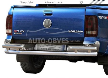 Volkswagen Amarok rear bumper protection - type: on struts, without parking sensors фото 0