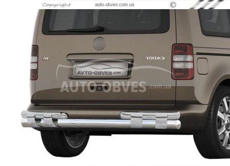 Защита бампера Volkswagen Caddy - тип: на пластинах, без парктронников фото 0