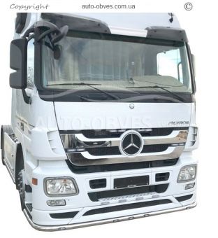 Front bumper protection Mercedes Actros MP3 - additional service: installation of diodes фото 3