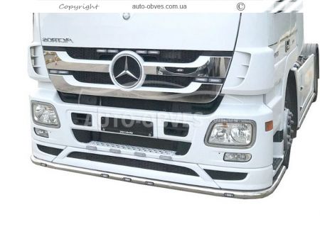 Front bumper protection Mercedes Actros MP3 - additional service: installation of diodes фото 2