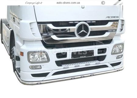 Front bumper protection Mercedes Actros MP2 - additional service: installation of diodes фото 1
