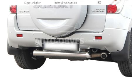 Suzuki Grand Vitara rear bumper protection - type: single pipe, short version фото 0