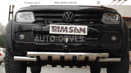 Bumper protection VW Amarok - type: model with plates фото 1