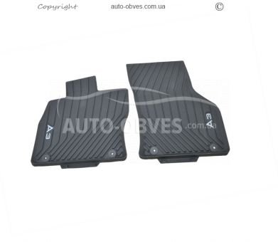 Floor mats original Audi A3 2012-... white A3 logo - type: front 2pcs фото 0