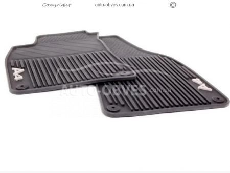 Floor mats original Audi A4 B6, B7 2001-2007 rubber - type: front 2pcs фото 0
