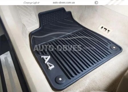 Floor mats original Audi A4 B6, B7 2001-2007 rubber - type: front 2pcs фото 1