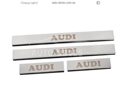 Накладки на пороги Audi A4 B8 2007-2015 - тип: 4 шт фото 1