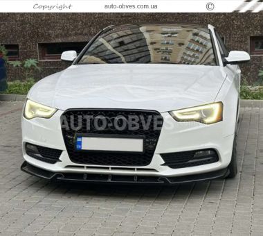 Cover on the front bumper Audi A5 2007-2015 - type: lip photo 2