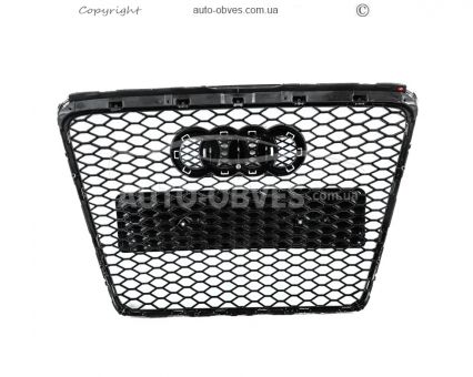 Передня решітка Audi A6 C6 2004-2011 - type: RS style сіра з хромом фото 3