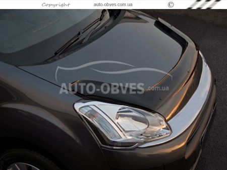 Дефлектор капота мухобойка Peugeot Partner Tepee 2015-2018 - тип: турция фото 4