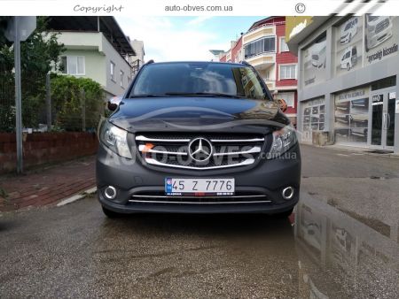 Дефлектор капота мухобойка Mercedes Vito, V-class 447 2014-... - тип: турция фото 4