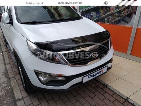 Дефлектор капота мухобойка Kia Sportage 2010-2015 - тип: турция фото 4