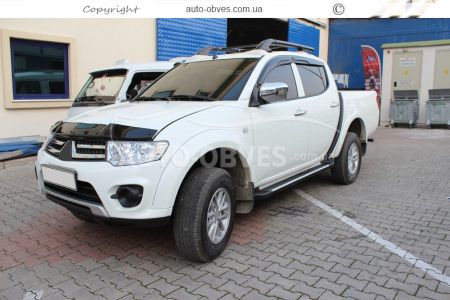 Дефлектор капота мухобойка Mitsubishi L200 2006-2014 - тип: турция фото 4