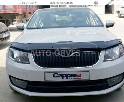 Дефлектор капота мухобойка Skoda Octavia A7 2012-2017 - тип: турция фото 4