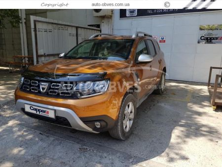 Дефлектор капота мухобойка Renault Duster 2018-… - тип: турция фото 6