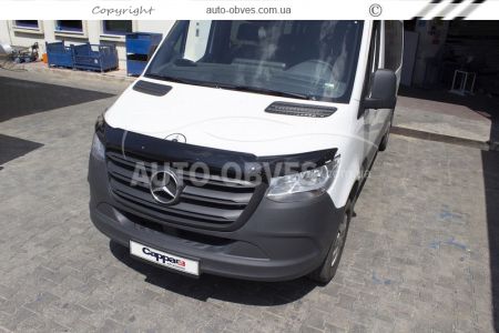 Дефлектор капота мухобойка Mercedes Sprinter 2018-… v1 - тип: турция фото 4