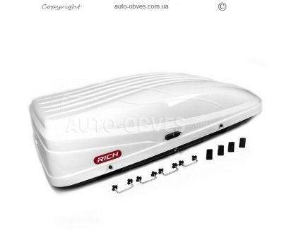 Auto box aerobox 390 liters 147*83*36cm - type: rich white gloss фото 6