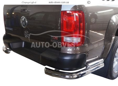 Захист заднього бампера Volkswagen Amarok - тип: кути подвійні фото 0