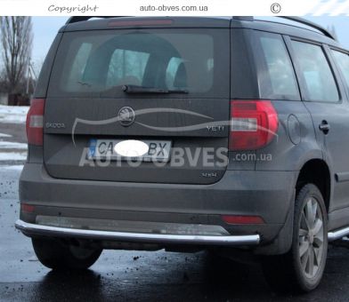 Skoda Yeti rear bumper protection - type: single pipe фото 1